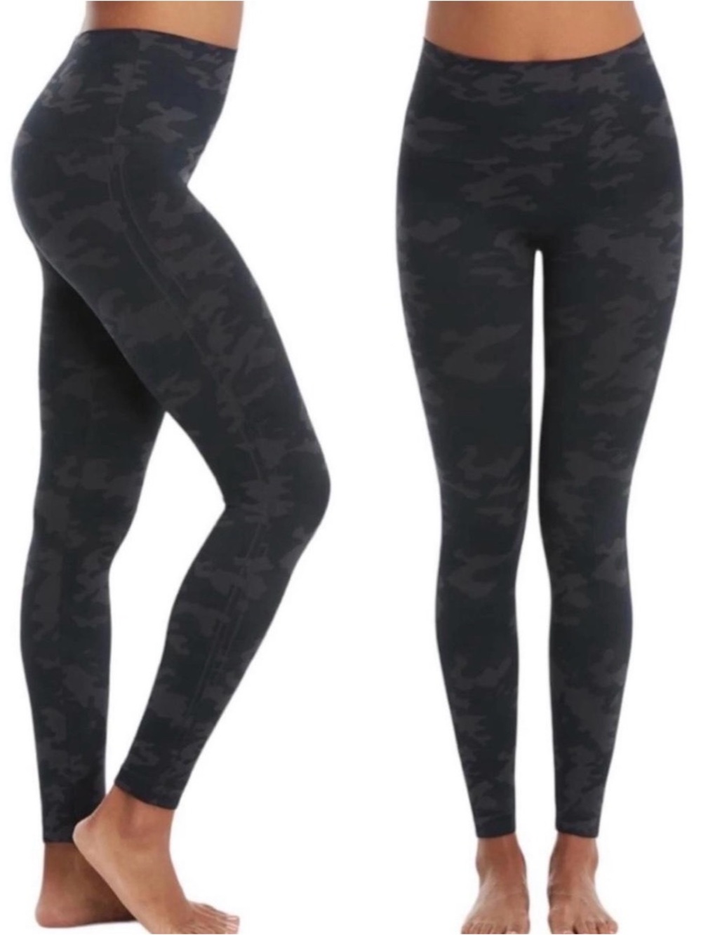 Spanx Look At Me Now Seamless Leggings Black & Gray Small